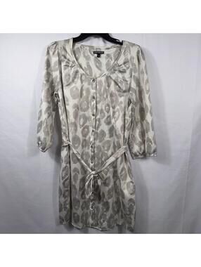 Express Leopard Print Button Front Dress Size Medium